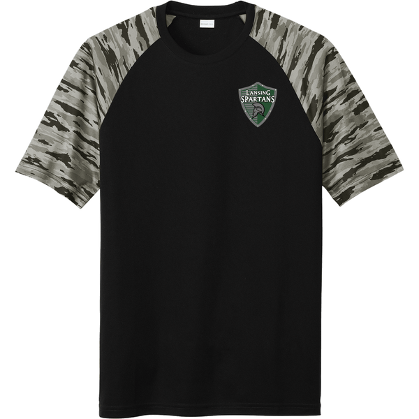 Lansing Spartans Drift Camo Colorblock Tee