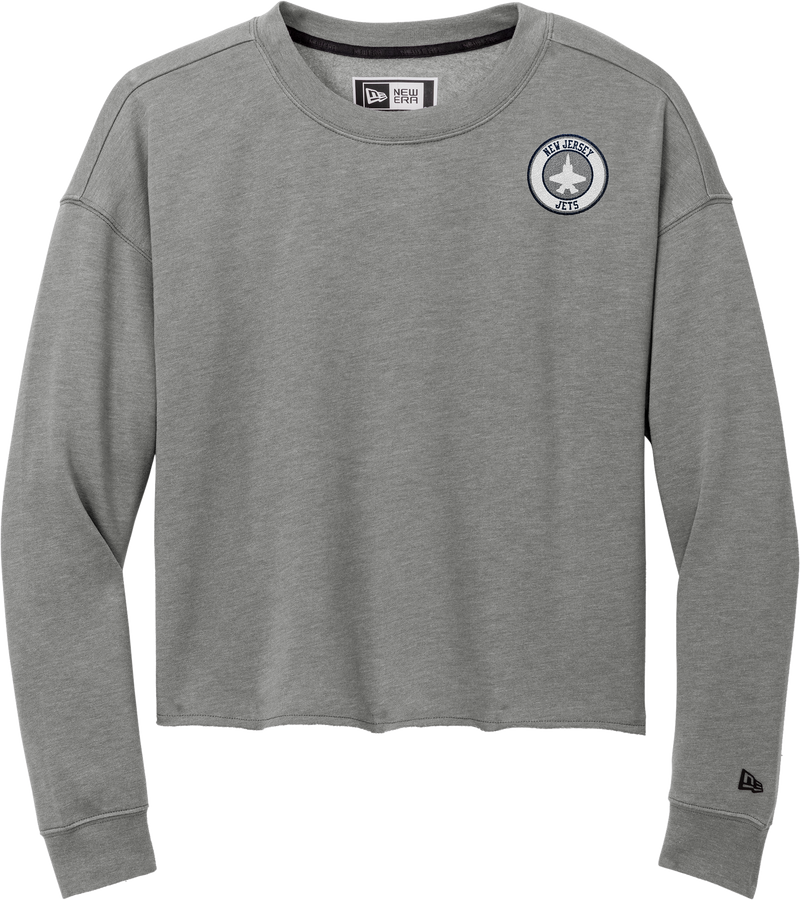 NJ Jets New Era Ladies Tri-Blend Fleece Crop Crew