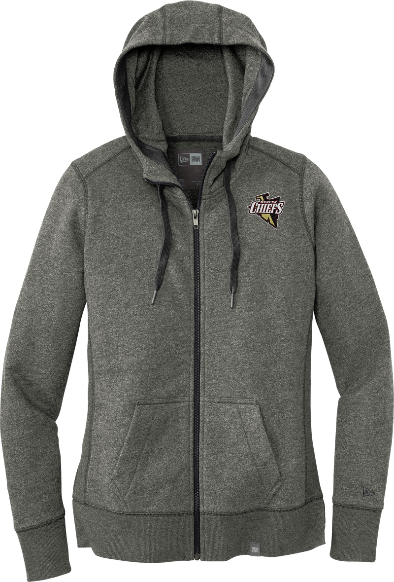 Mercer Chiefs New Era Ladies French Terry Full-Zip Hoodie