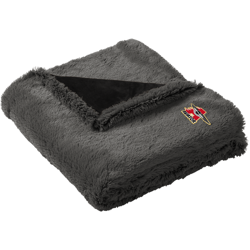 NY Aviators Faux Fur Blanket