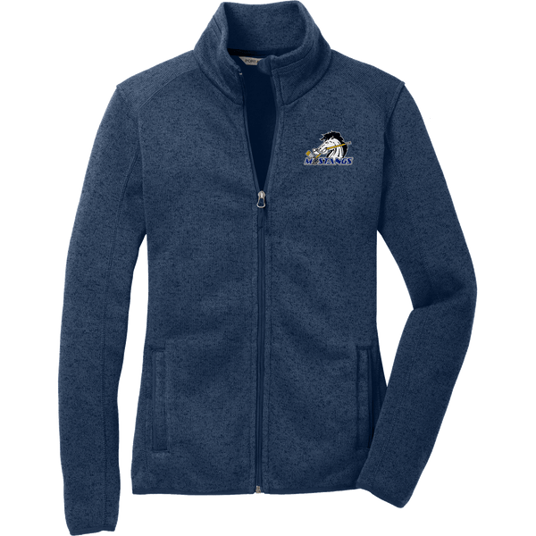 Mid-State Mustangs Ladies Sweater Fleece Jacket