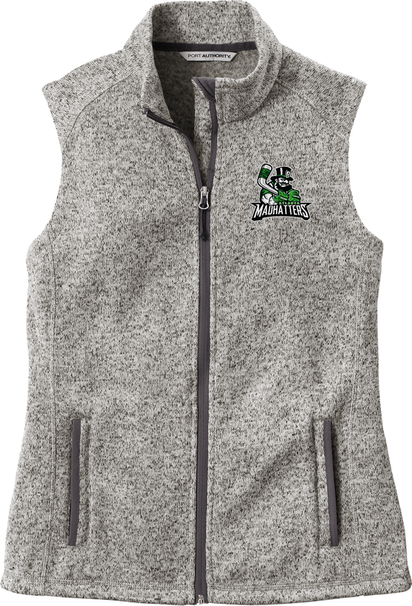 Atlanta Madhatters Ladies Sweater Fleece Vest