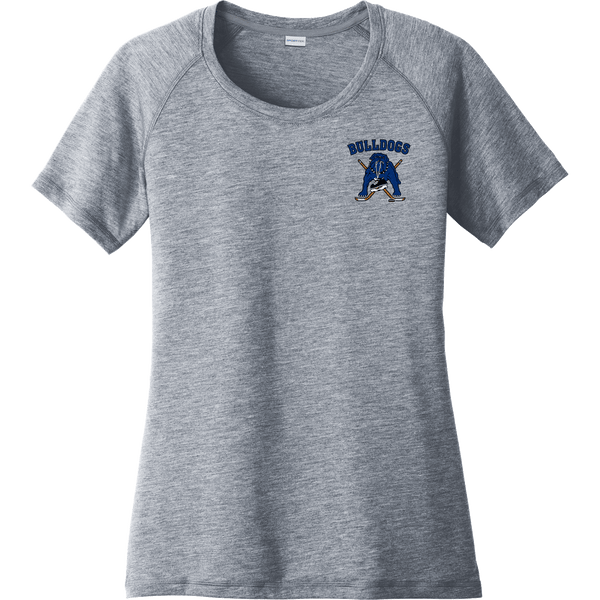 Chicago Bulldogs Ladies PosiCharge Tri-Blend Wicking Scoop Neck Raglan Tee