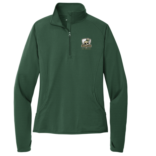 HVM Bulldogs Ladies Sport-Wick Stretch 1/4-Zip Pullover