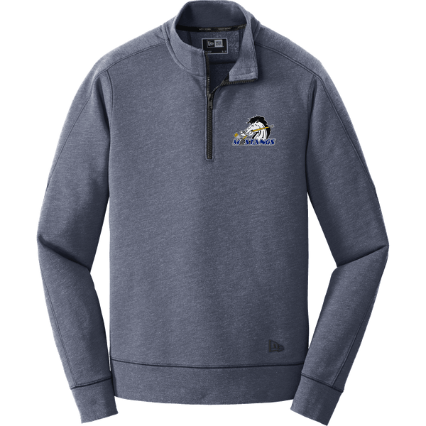 Mid-State Mustangs New Era Tri-Blend Fleece 1/4-Zip Pullover