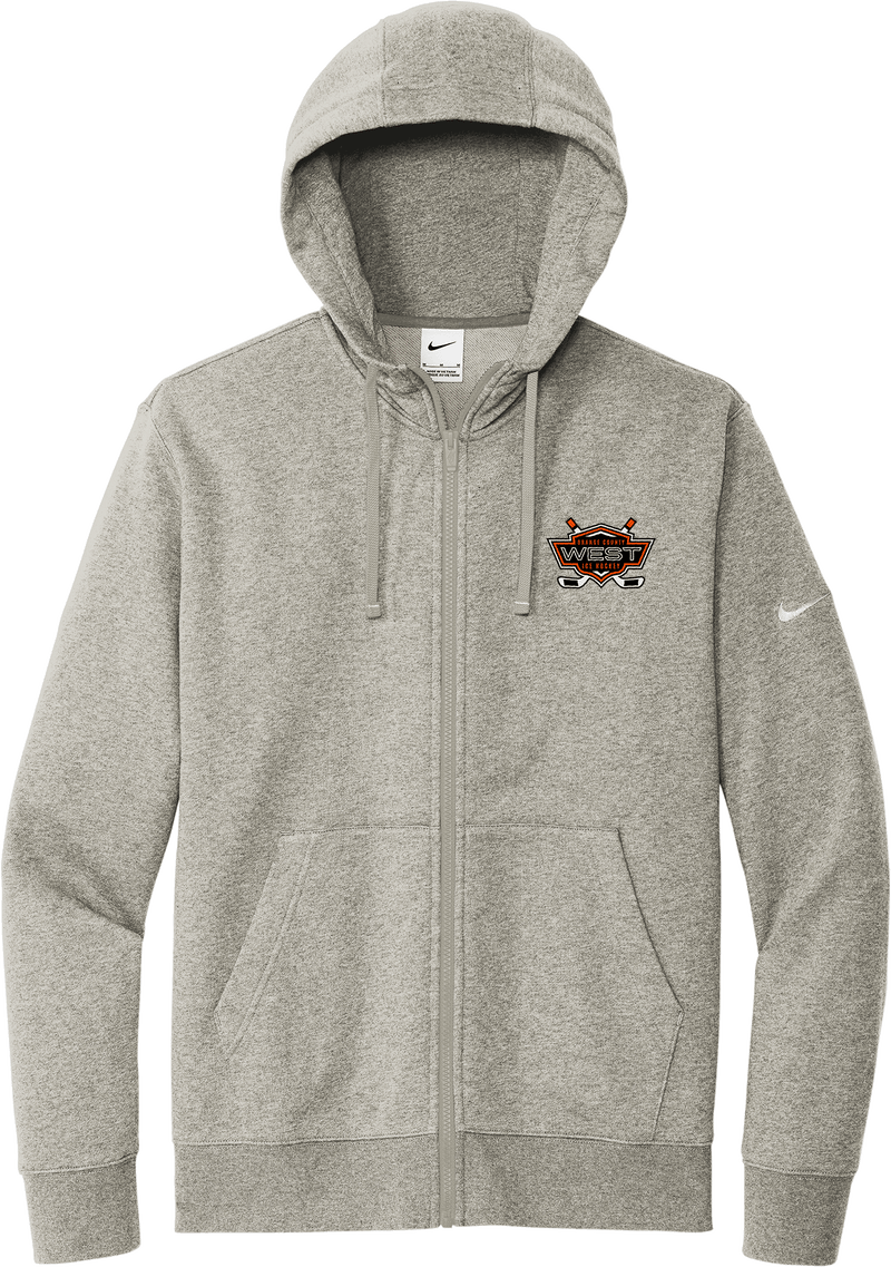 Orange County West Nike Club Fleece Sleeve Swoosh Full-Zip Hoodie