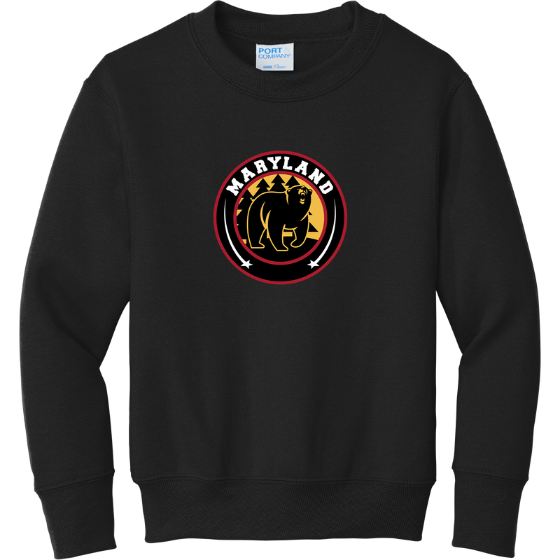 Maryland Black Bears Youth Core Fleece Crewneck Sweatshirt