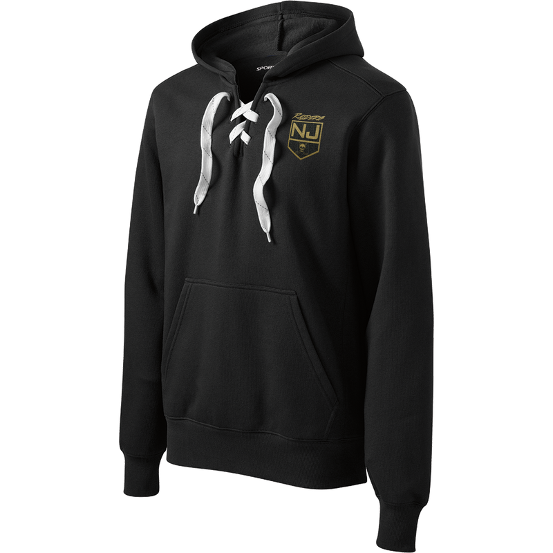 NJ Raiders Lace Up Pullover Hooded Sweatshirt