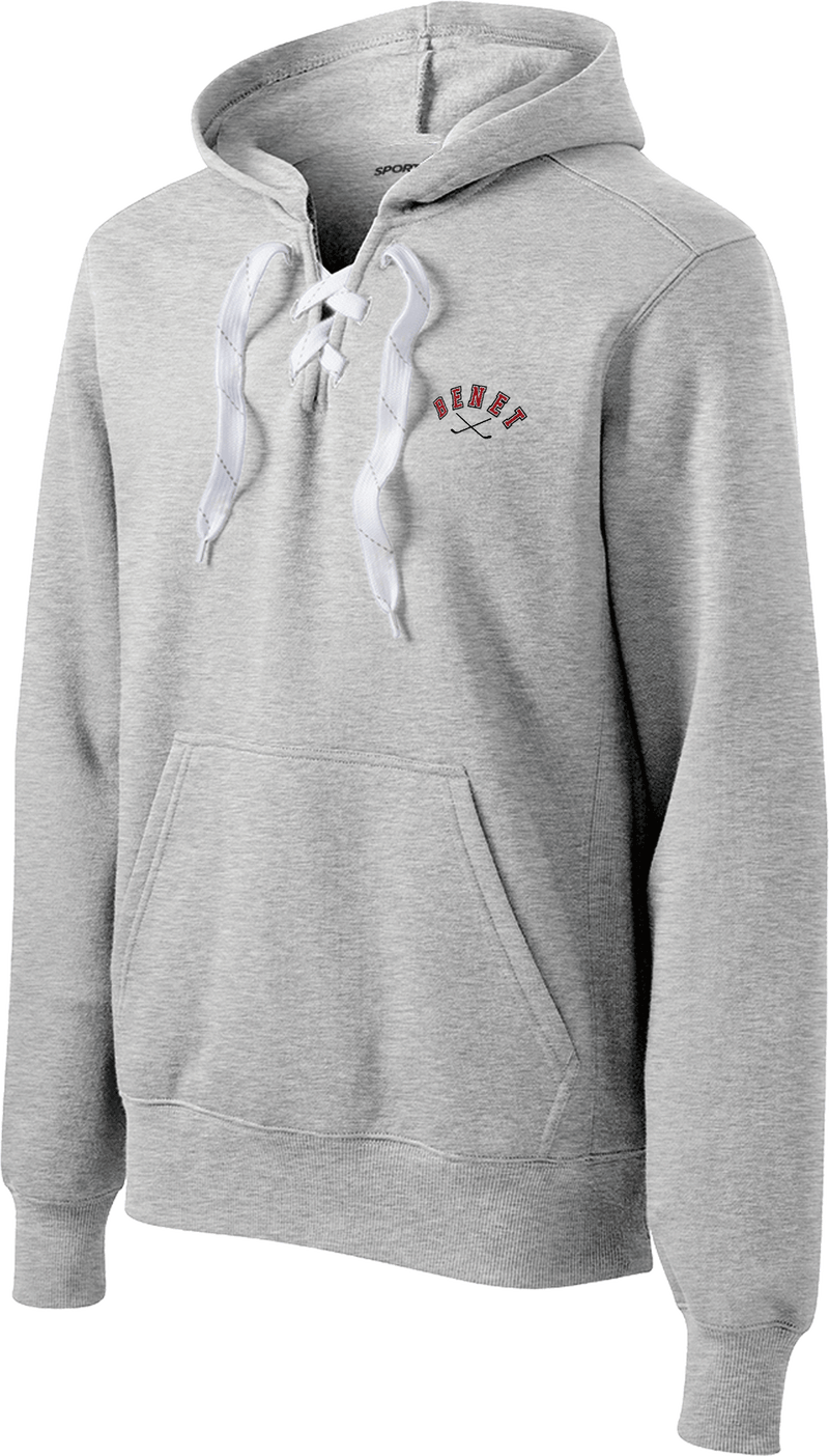 Benet Hockey Lace Up Pullover Hooded Sweatshirt