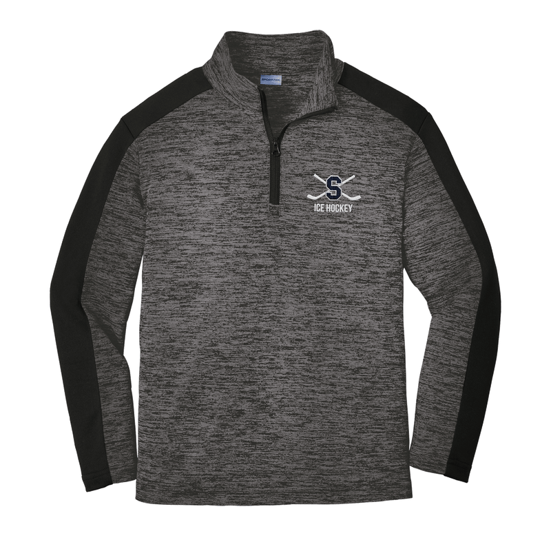 Midd South Hockey Youth PosiCharge  Electric Heather Colorblock 1/4-Zip Pullover