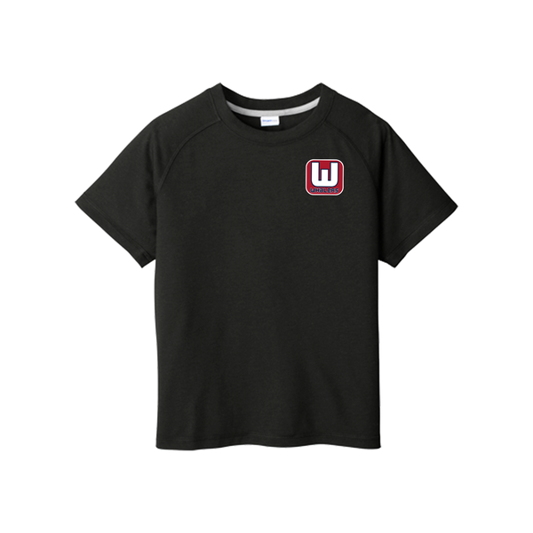 CT Whalers Tier 1 Youth PosiCharge  Tri-Blend Wicking Raglan Tee